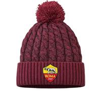AS Roma Berretto Invernale Ufficiale con PON PON Rosso/Giallo in Acrilico, Cappello Unisex - 2024002