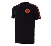 AS Roma Black Taper T-Shirt - S