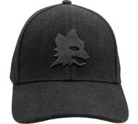 AS Roma Cappelli Stadio, Lupetto Embroidery Wollen cap - Black Tone ON Tone