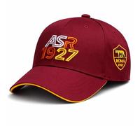 AS Roma Cappello Ufficiale Baseball Rosso con Scritta ASR 1927 - Berretto Ufficiale in Cotone con Visiera Curva - 100% Cotone - 2024011