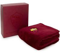 AS ROMA PLAID IN CORAL LUXURY ROSSO 130 x 160 cm - PRODOTTO UFFICIALE