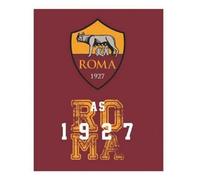AS. Roma Plaid Pile Ufficiale Misura 120x150cm Poliestere colore Rosso