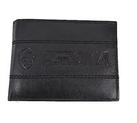 AS Roma Portafoglio 163042 Castellano in pelle nera con logo nero, Nero