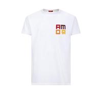 AS Roma RM T-Shirt, Bianco, L Unisex-Adulto