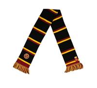 AS Roma SCIARPA UFFICIALE TUBOLARE RIGATA CON RICAMO, NERA