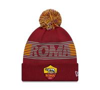 AS Roma Sport Cuff Beanie with Pom - Crest Red