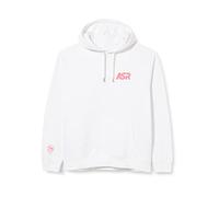 AS Roma Swt Fluo-Pin Felpa con Cappuccio, Bianco e Rosa Fluo, L