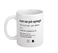 AS Roma Tazza Nun Se Po' Spiegà, Unisex Adulto, Bianco, 12x10cm