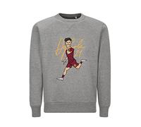 AS Roma Unisex - Adulto Girocollo, Grigio, M