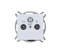 AS RTV-SAT presa antenna final bianco GPA-GS/m/00