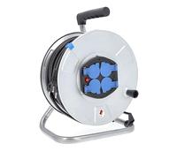 as - Schwabe 10411 - Avvolgicavo in metallo, ø 285 mm, 25 m, H05RR-F 3G1.5, IP20, per interno, colore: nero