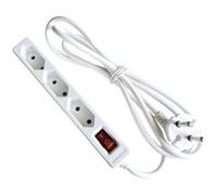 AS Schwabe 11312 Multipresa con interruttore Bianco CEE 7/17 1 pz.