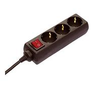 as - Schwabe, 11362, Presa tripla con interruttore di standby di risparmio energetico, nero