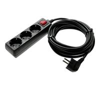 As schwabe 11372 multipresa con interruttore nero schuko