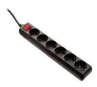 AS Schwabe 11512 Multipresa con interruttore Nero Schuko 1 pz.