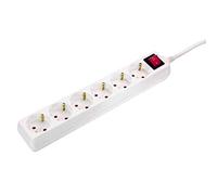 AS Schwabe Multipresa con interruttore 11671 Schuko cavo 5 m Bianco