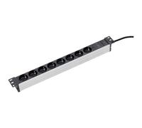 AS Schwabe 18193 Multipresa per rack 19 Nero / Argento Schuko 1 pz.