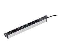 AS Schwabe 18193 Multipresa per rack 19 Nero / Argento Schuko 1 pz.