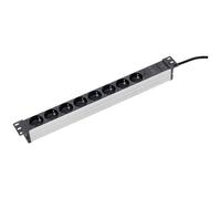 AS Schwabe 18193 Multipresa per rack 19 Nero / Argento Schuko 1 pz.