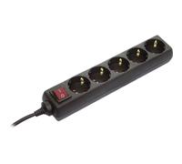 AS Schwabe 35012 Multipresa con interruttore Nero Schuko 1 pz.
