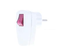 as - Schwabe, 45034, Spina di protezione angolo di contatto, 230V / 16A, con interruttore luminoso, bianco