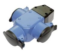 AS Schwabe 60057 Connettore a 3 vie Gomma 230 V Blu IP44