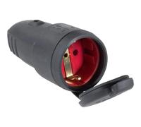 AS Schwabe 60415 Presa di sicurezza Gomma 230 V Nero IP44
