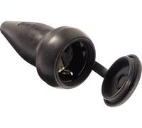 as - Schwabe 60417 giunto di protezione contatto gomma piena 230 V nero IP44 (60417)