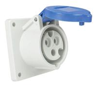 as - Schwabe CEE Presa a superficie per caravan - 230 V / 16 A presa a superficie per esterni con coperchio incernierato - Presa tripolare per caravan e camper - Per uso esterno - IP44 - Blu