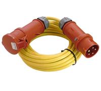 as - Schwabe 60713 - Prolunga elettrica CEE, K35 AT-N07V3V3-F 5G2,5, per ambienti esterni, IP44, 400 V, 16 A, 10 m, colore giallo