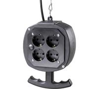AS Schwabe 60971 8 scomparti Multipresa Nero