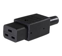 as - Schwabe presa IEC - Tipo C19 - Presa per elettrodomestici fino a 70° C - Connettore alimentazione C19 - 2 poli - Cavi di collegamento fino a max. 3G1,5 - 230V/10A - Made in Germany - nero, 62085
