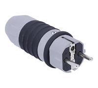 AS Schwabe 62301 Spina di sicurezza 230 V Grigio, Nero IP54