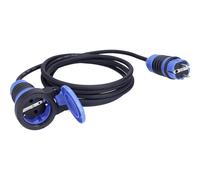 as - Schwabe DuroConn - Prolunga da 10 m, H07RN-F 3G1,5, IP54, per esterni, 230 V, 16 A, 3500 W, con indicatore di tensione e coperchio a ribalta