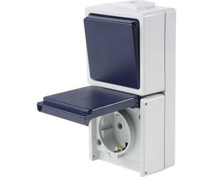 AS Schwabe 62455 Interruttore da parete IP54 Grigio