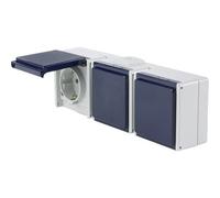 AS Schwabe 62464 Presa da parete IP54 Grigio