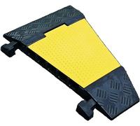 as - Schwabe 63256 - Arco a 30° per ponte cavi 5K, 5 canali, in gomma piena, colore nero, giallo, portata fino a 20t, lunghezza x larghezza x altezza: 500 x 300 x 50 mm, dimensioni canali: 40 x 40 mm