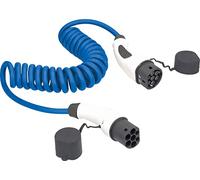 as - Schwabe 65123 - Cavo di ricarica a spirale per auto ibride ed elettriche MODE 3 Tipo 2, cavo di ricarica trifase 22 kW, estensibile da 1 a 5 m, con custodia, intervallo di temperatura di