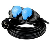 as - Schwabe 860602 Prolunga Quadruplet 250 V/16 A 10 m Cavo, IP 44 Uso: Esterno