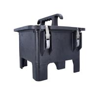 as - Schwabe Alloggiamento vuoto in gomma piena con guide di supporto, 360 x 340 x 330 mm, robusto alloggiamento elettrico, nero, per industria, officina e cantieri