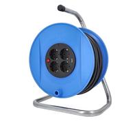 as - Schwabe avvolgicavo 25 m, IP20 interno, 4 prese con terra, USB, interruttore termico di protezione, Made in Germany