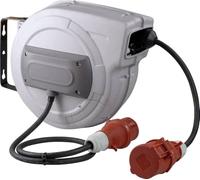 as - Schwabe Avvolgicavo automatico 15 m H07RN-F 5G2.5, spina CEE, orientabile a 180°, 1 m di cavo di alimentazione con attacco CEE, 400V/16A/5 poli, max. 10kW, IP44, 12649