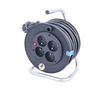 as - Schwabe Avvolgicavo con interruttore di protezione termica - 15 m cavo H05VV-F 3G1,5 - con spina di protezione - 4 prese - 250 V/16 A - IP20 - 810180