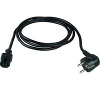 as - Schwabe Cavo di alimentazione per riscaldatori 120°C - 2m in gomma H05RR-F 3G 1.0 - con spina centrale a contatto di protezione e presa termica - per interni - IP20 - Nero I 70873