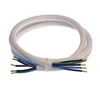 as - Schwabe Cavo di collegamento per stufe - 3 m H05VV-F 5G2,5 cavo con guaina in plastica da 50 mm con guaine su entrambi i lati - 400V, 16A - per uso interno - per cucine - IP20 - bianco, 70868