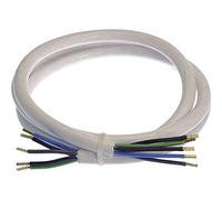 as - Schwabe Cavo di collegamento per stufe - 3 m H05VV-F 5G2,5 cavo con guaina in plastica da 50 mm con guaine su entrambi i lati - 400V, 16A - per uso interno - per cucine - IP20 - bianco, 70868