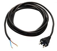 as - Schwabe Cavo di collegamento per trapani - 3 m H05VV-F 2 x 1,0 mm - Spina di contorno con cavo - Cavo adattatore con terminali - Cavo di alimentazione IP20 - Nero, 70522