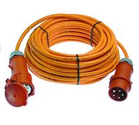 as - Schwabe Cavo di prolunga 10 m H07BQ-F 5G6-400V, 32A, 5-poli, 6h, 22kW - Prolunga Industriale - Per cantiere, giardino - Prolunga CEE robusta per uso esterno - IP44 - Made in Germany, 59629