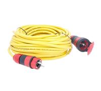 as - Schwabe Cavo di prolunga 25 m K35 AT-N07V3-F 3G1,5 con SchukoUltra Pro, estremamente robusto, prolunga per uso esterno, cantiere, industriale, giallo/rosso, IP54, 62271