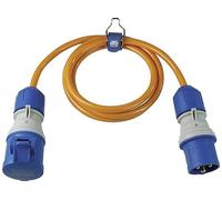 as - Schwabe Cavo di prolunga da campeggio, 1,5 m, 230 V, 16 A, 3 poli, spina CEE con indicatore di tensione, accoppiamento CEE con coperchio ribaltabile, prolunga per camper, prodotto in Germania,